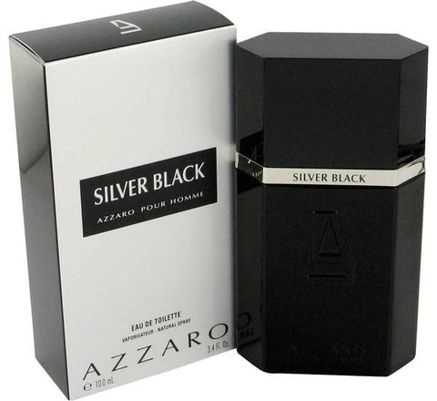 AZZARO SILVER BLACK MEN EDT 3.4 OZ
