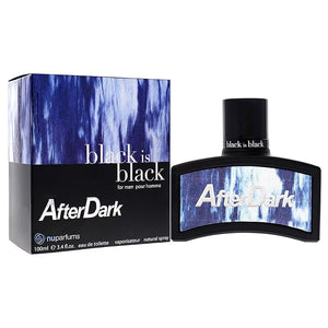 NU PARFUMS BLACK IS BLACK AFTER DARK MEN EDT 3.4 OZ