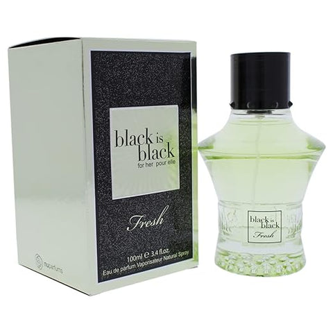 NU PARFUMS BLACK IS BLACK FRESH WOMAN EDP 3.4 OZ