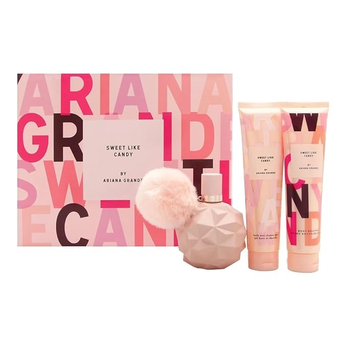 SET ARIANA GRANDE SWEET LIKE CANDY WOMAN EDP BODY LOTION AND SHOWER GEL 3.4 OZ