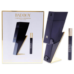 CAROLINA HERRERA BAD BOY SET 3.4 OZ EDT + MINI