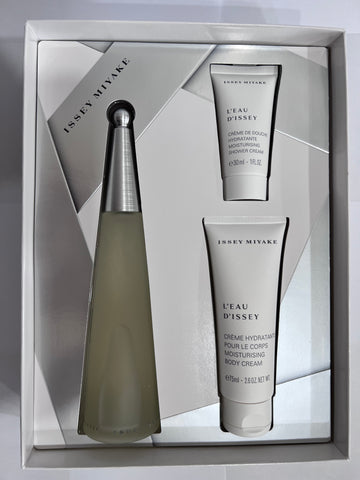 ISSEY MIYAKE LEAU D ISSEY 3.3 EDT + 2.6 BC + 1.1 SG SET 3 PIECE